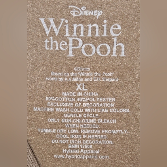 Women's Winnie The Pooh Tan Embroidered Crewneck - Picture 3 of 4
